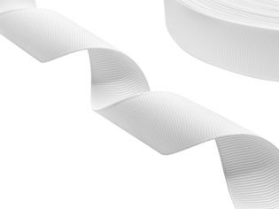 фото Репсовая текстильная лента стандарт 10мм х 100 м, белая