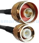 Интерфейсный TNC male - N male кабель (для Chainway URA4 9dBi&12dBi), 5м х 6мм (LMR240-TN-5M)