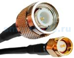 Интерфейсный TNC male - SMA male кабель (для Chainway URA4 5dBi), 15м х 10мм (LMR400-TS-15M)